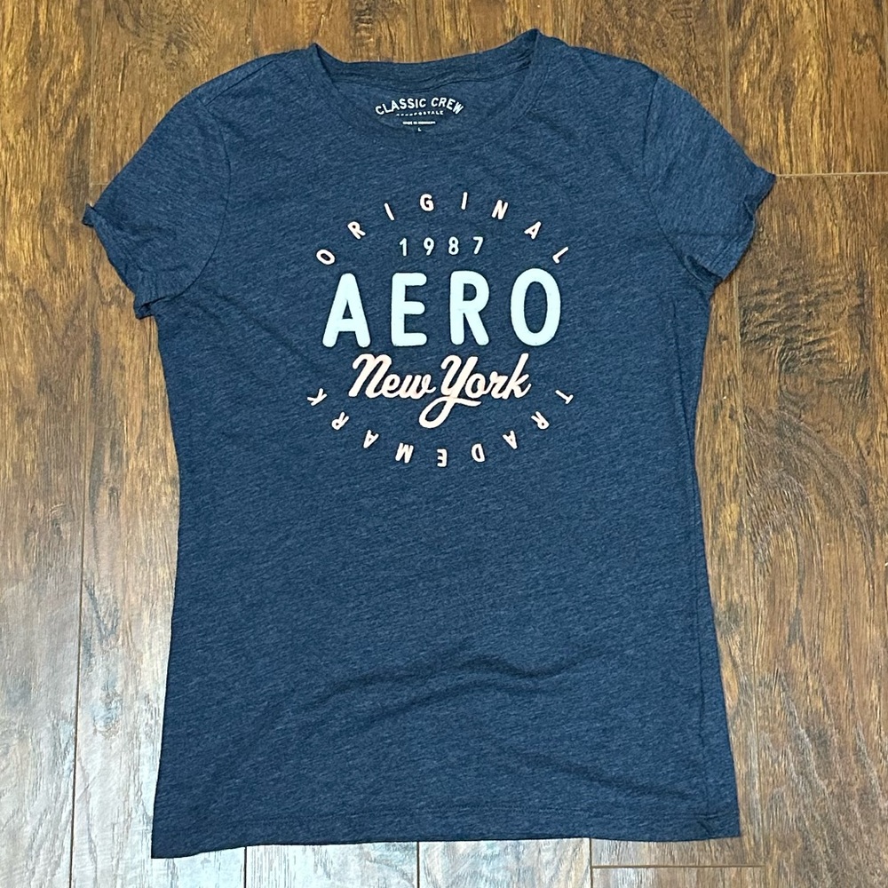 dark blue aeropostal shirt !